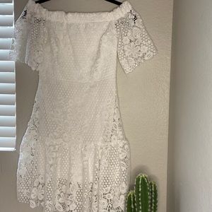 Off the shoulder White romper